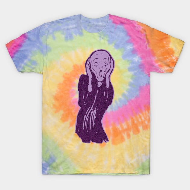 The Scream  minimalized Lollipop Purple T-Shirt by pelagio